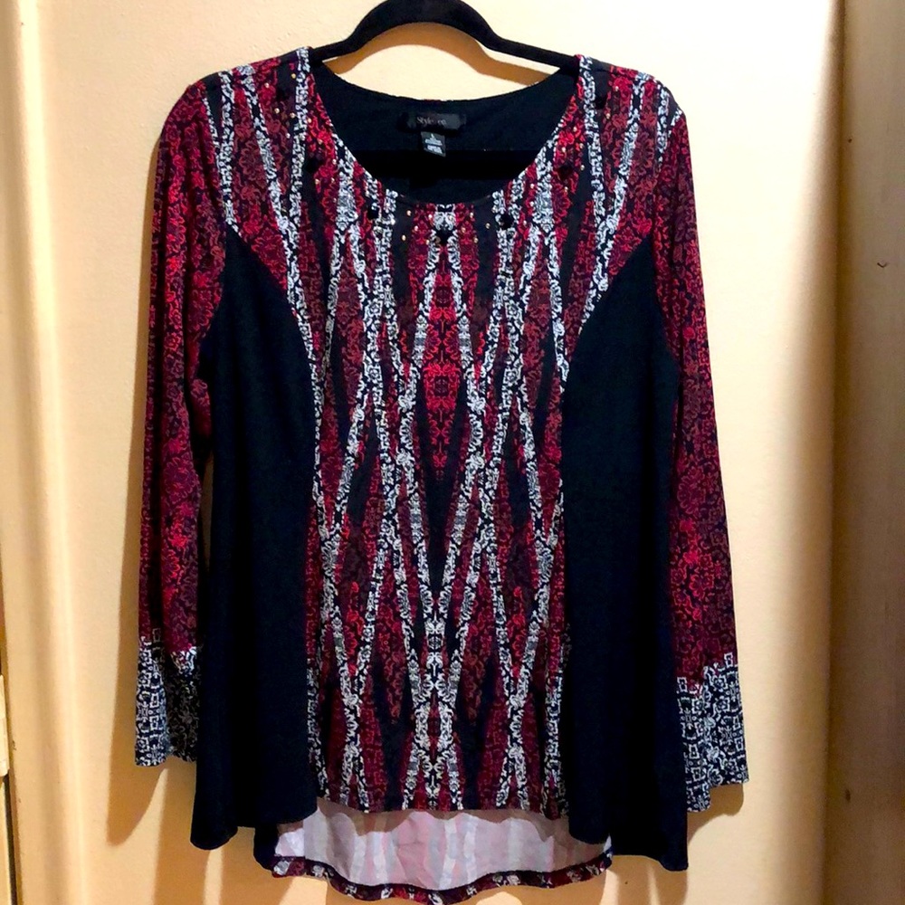 Style and Co. Beautiful color block long sleeve